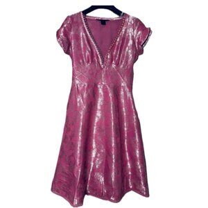 Marc Jacobs pink and silver metallic cocktail/party dress Size 2